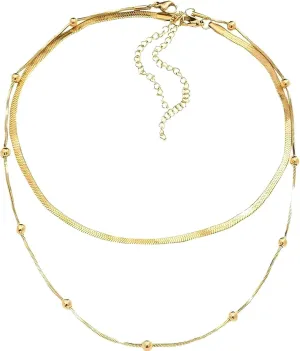 14K Real Gold Plated Waterproof Anklet Bracelets for Women Trendy, Simple Chain Anklets Set Non Tarnish Summer Beach Jewelry Gift for Women