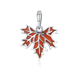 925 Sterling Silver Autumn Maple Leaf Beaded Bracelet