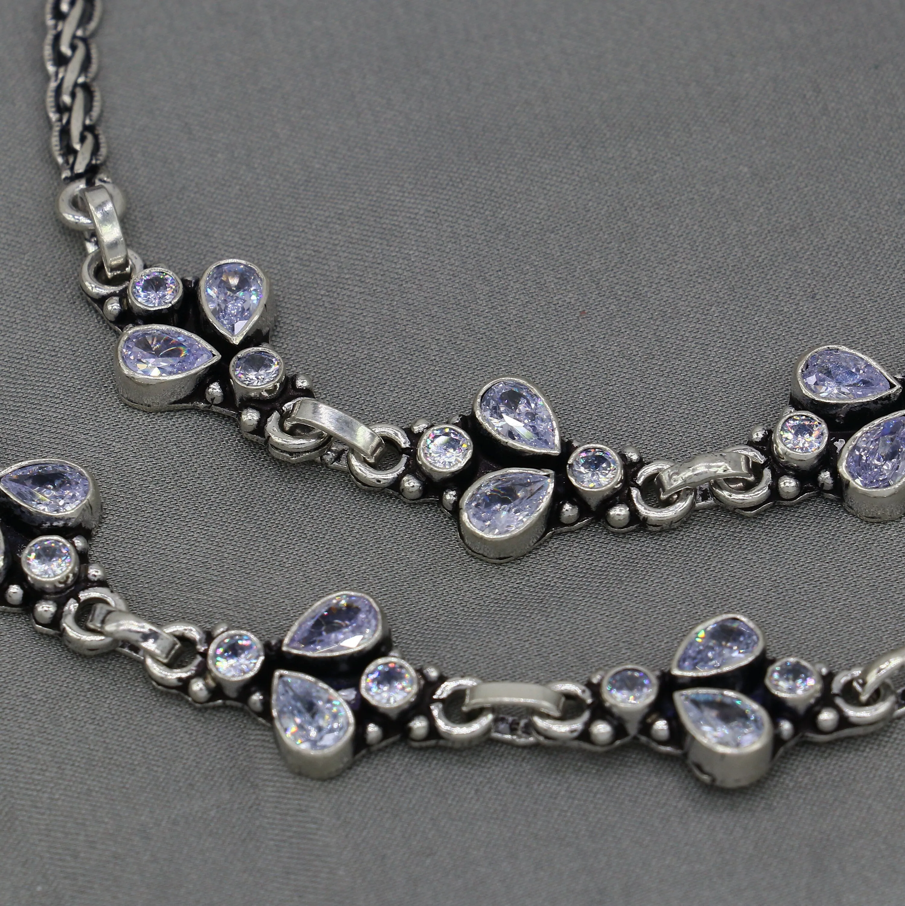 925 sterling silver handmade stylish cut stone anklets amazing Ankle bracelet for gifting belly dance jewelry ank636