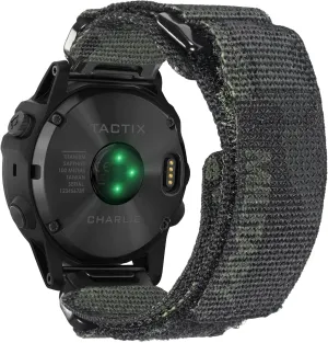 Compatible With Garmin, Watch Band, Camouflage Super Rugged Nylon Sports Strap With Woven Loop Design, For fnix/Forerunner/Vivoactive/Approach/MARQ/quatix/D2 Series Tough Replacement Band For Men
