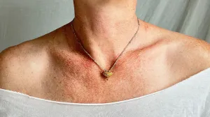 Gold Amulet & Green Sapphire Beaded Necklace. 20kt. 2074