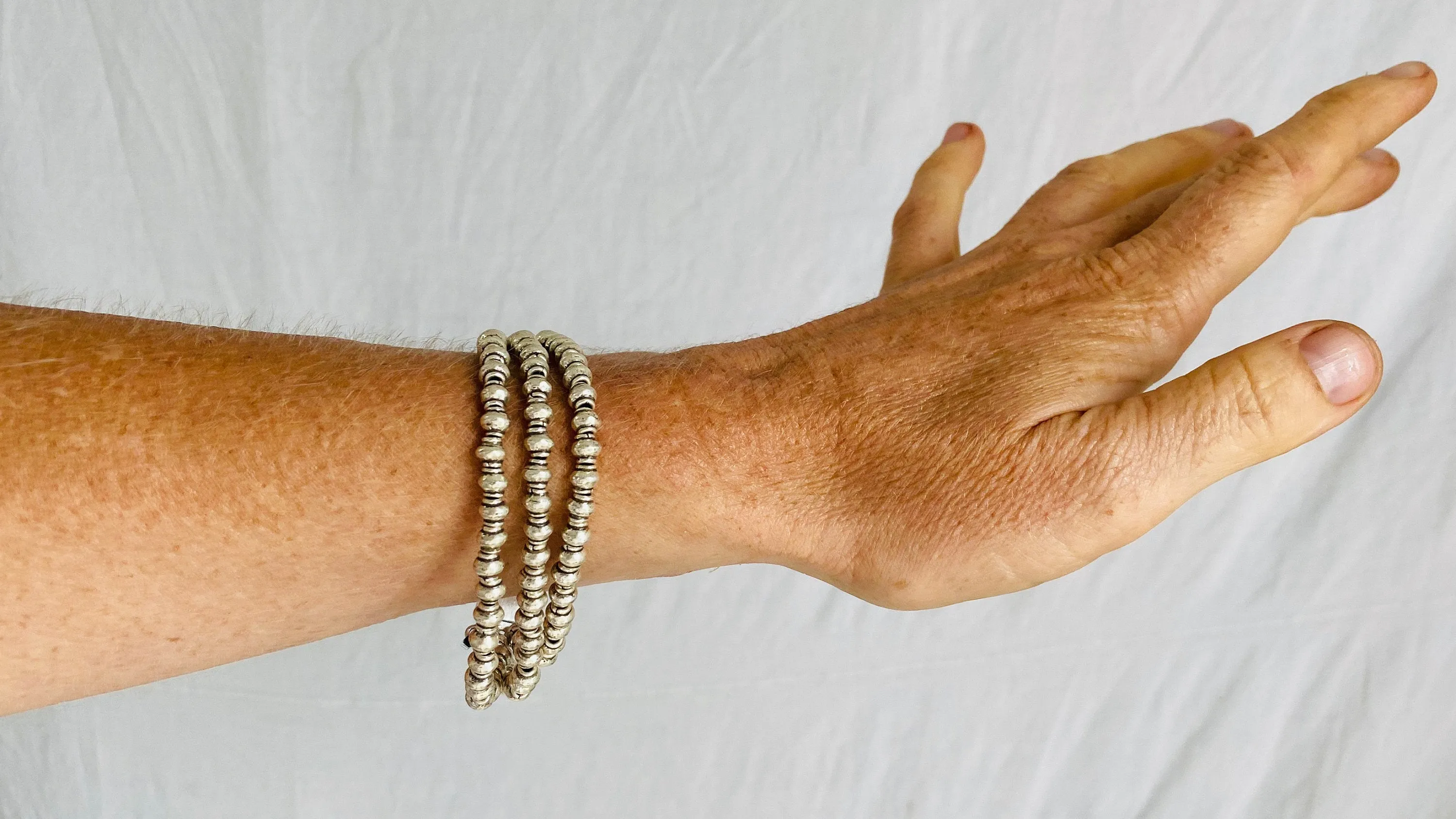 Karen Hill Tribe Bracelet. Sterling Silver.