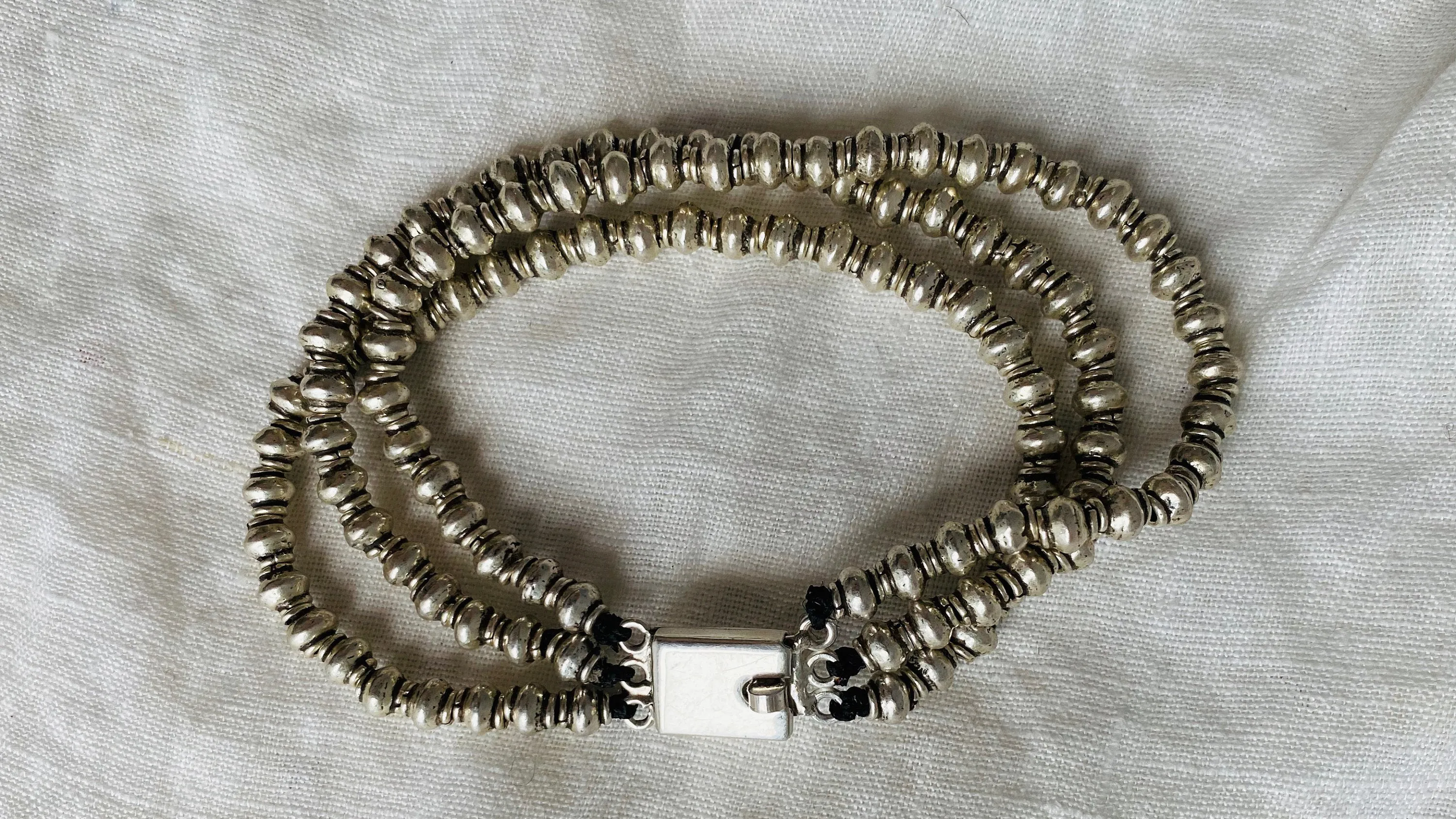 Karen Hill Tribe Bracelet. Sterling Silver.