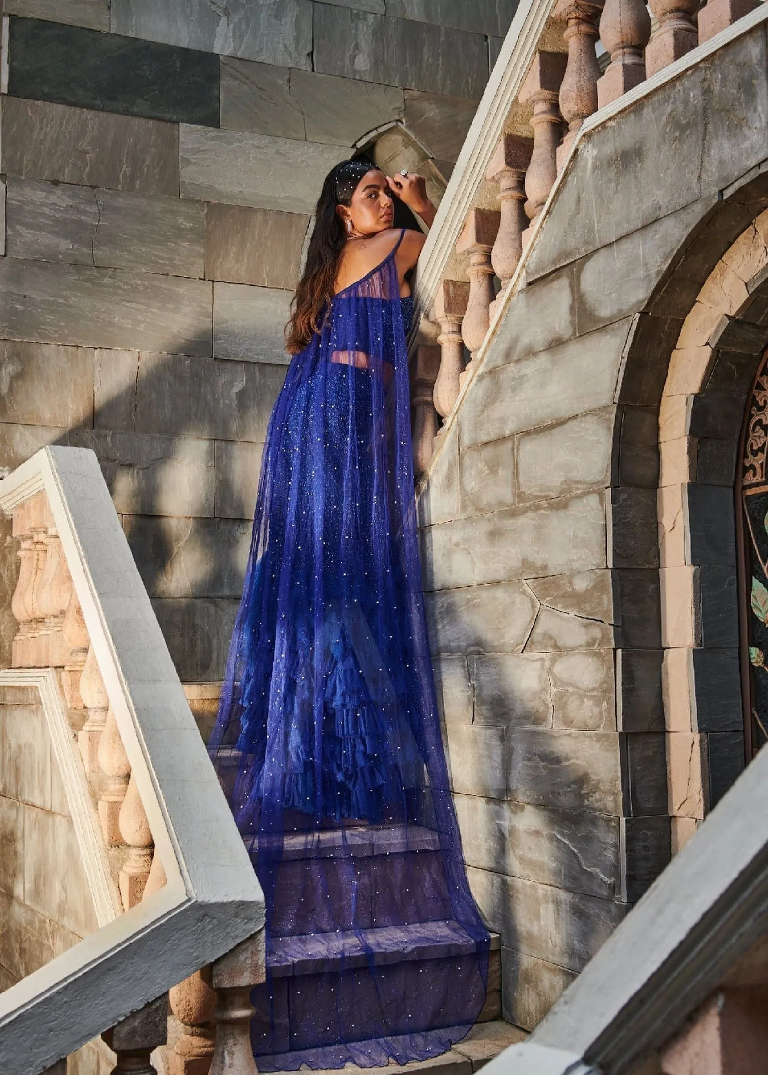 Kimaya Sapphire Hand-Embroidered Lehenga Set