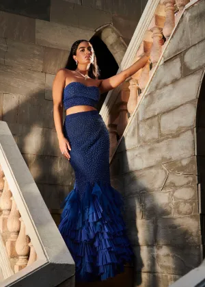 Kimaya Sapphire Hand-Embroidered Lehenga Set