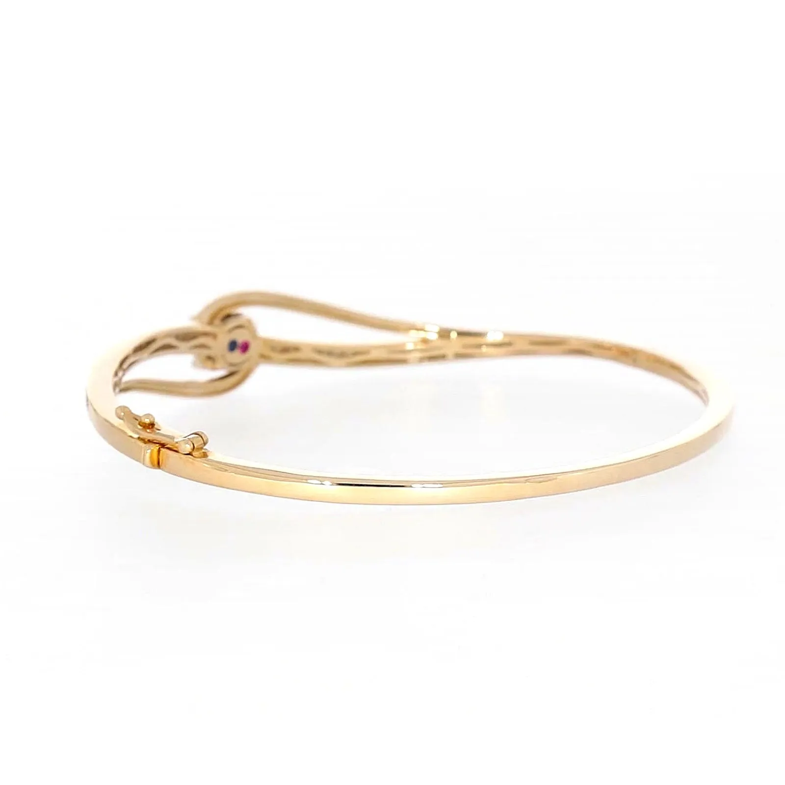 London 9ct Yellow Gold Round Brilliant Cut 1/2 CARAT tw of Diamonds Bangle