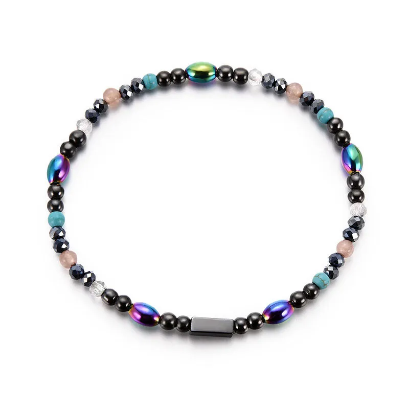 Magnetic Stone Anklets Therapy Weight Loss Slimming Beaded Anklets
