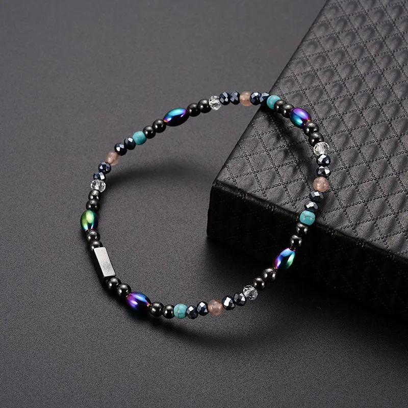 Magnetic Stone Anklets Therapy Weight Loss Slimming Beaded Anklets