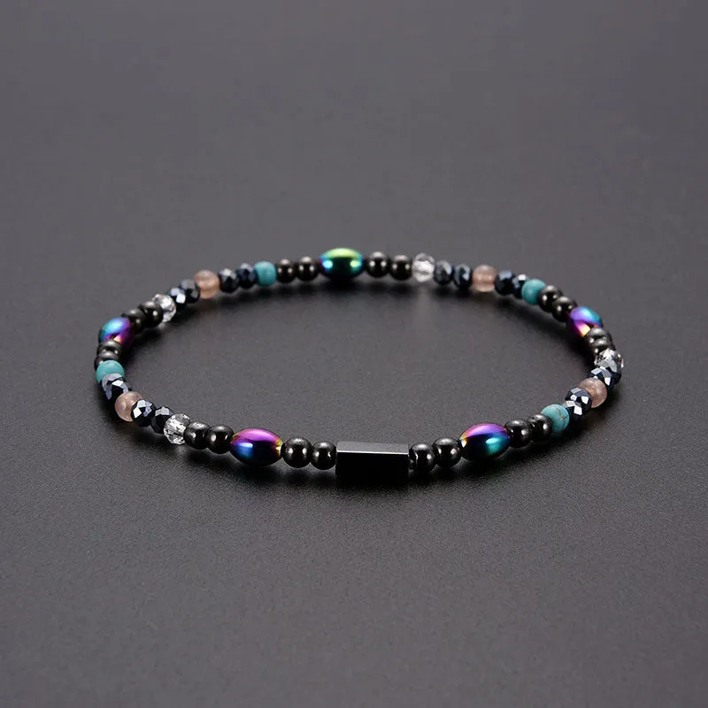 Magnetic Stone Anklets Therapy Weight Loss Slimming Beaded Anklets