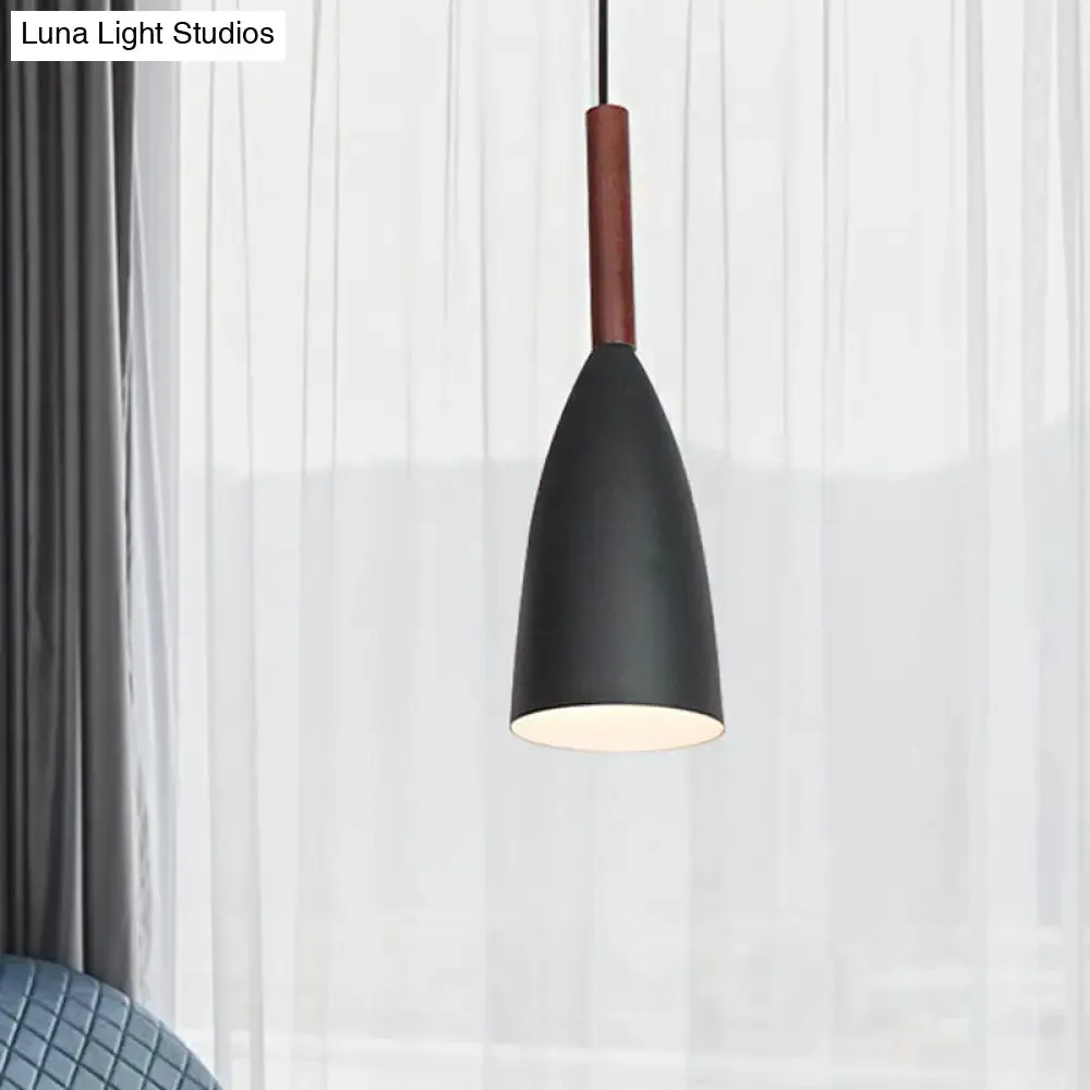 Modern Metallic Cone Pendant Lamp – Stylish Hanging Light for Restaurants