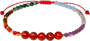 Real 7 Chakra Reiki Beaded Anklet Adjustable Ankle Bracelets for Women Crystals and Stones Yoga Meditation Jewelry Gifts
