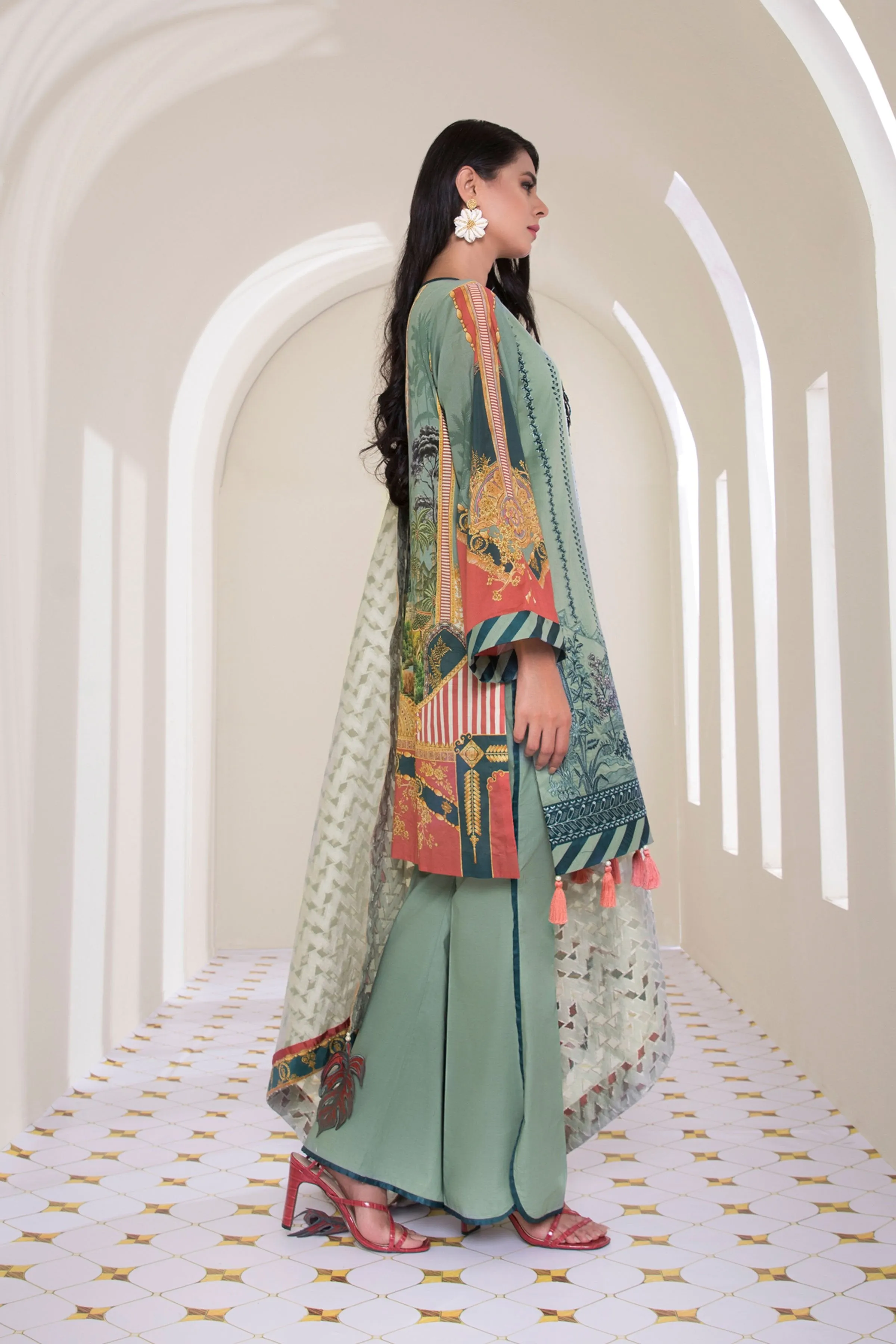Sapphire Signature - 3 Piece Lawn Collection 2020 – Sea Green
