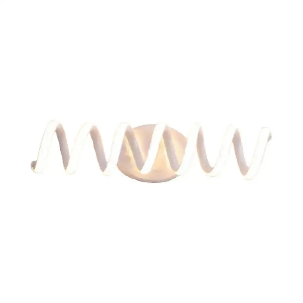 Spiral Acrylic LED Wall Sconce - Modern Single Light in Warm/White/Natural Light