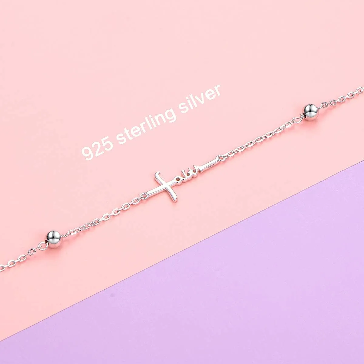 Yearace Anklet for Women S925 Sterling Silver Adjustable Foot Beaded Cross Claddagh Turtle Stethoscope Butterfly Bee Dragonfly Ankle Bracelet Anklets Jewelry